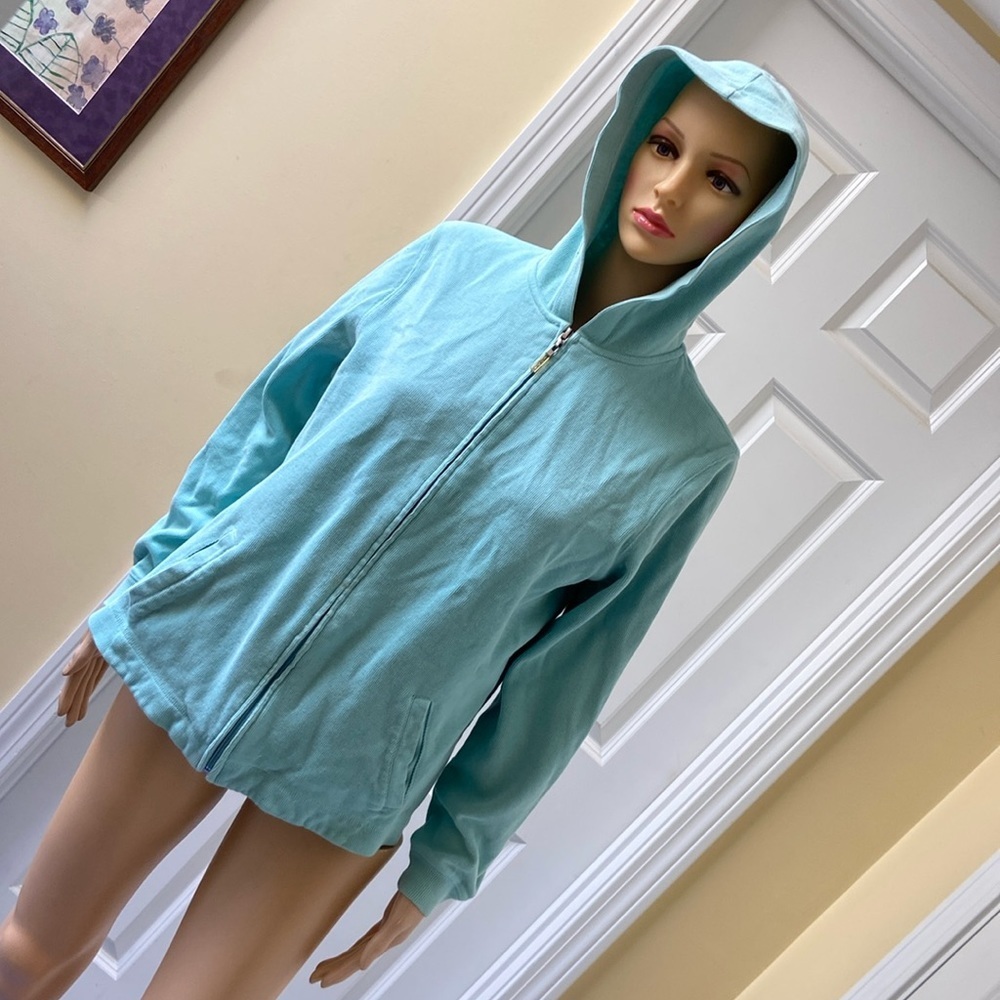 Izod Zippered Hoodie mint color size medium